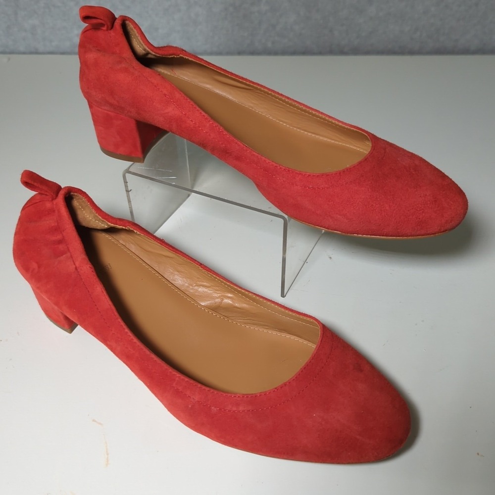 J. Crew Red Suede Heels